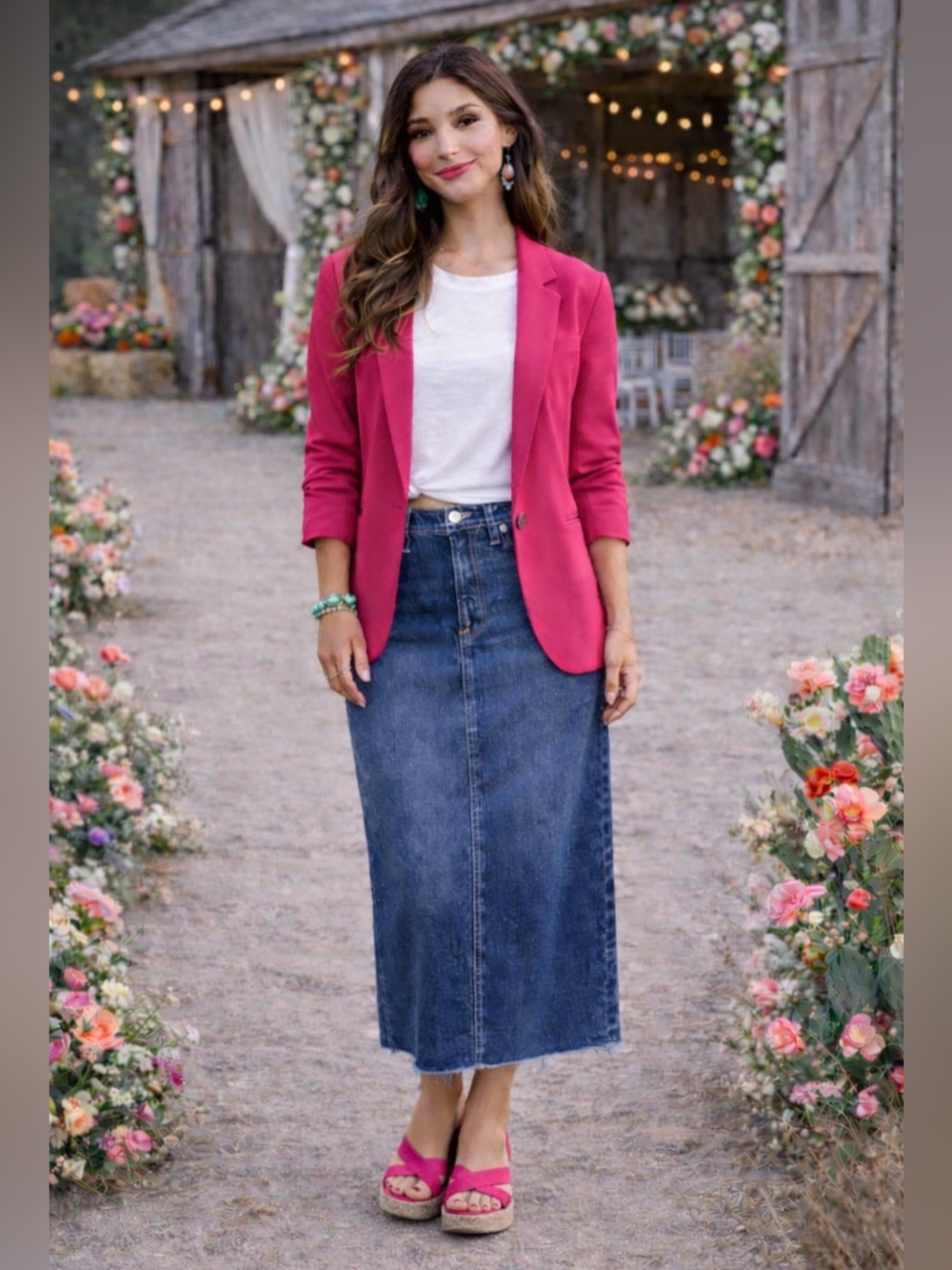 Miss Me Dark Blue Denim Maxi Skirt - Picture 7 of 10